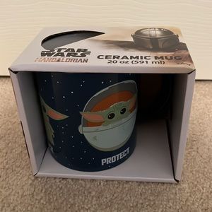 NEW! Star Wars Mandalorian “Snack, Attack, Protect” Yoda 20 oz Mug